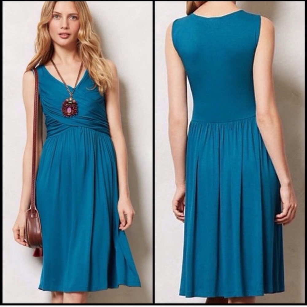 Turquoise  Girls from Savoy's ruched jersey dress